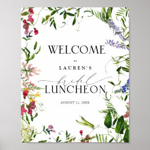 Summer Wildflower Floral Bridal Luncheon Welkom Poster