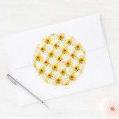 Summer Wildflower - Geel Black-Eyed Susan Foto Ronde Sticker (Envelop)