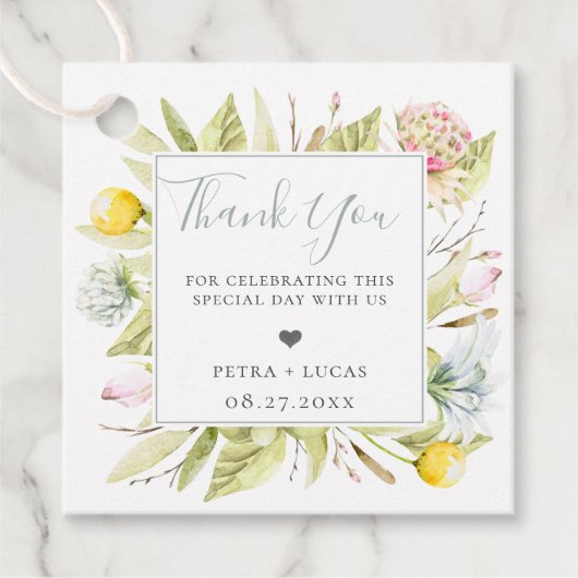 Summer Wildflower Hartelijk dank Bedankjes Labels (Voorkant)