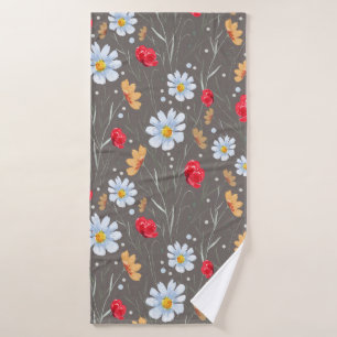 Summer Wildflower Pattern Badhanddoek