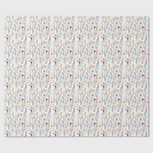Summer Wildflower Pattern Cadeaupapier (Vlak)