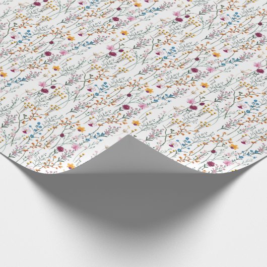 Summer Wildflower Pattern Cadeaupapier (Hoek)