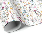 Summer Wildflower Pattern Cadeaupapier (Rol Hoek)