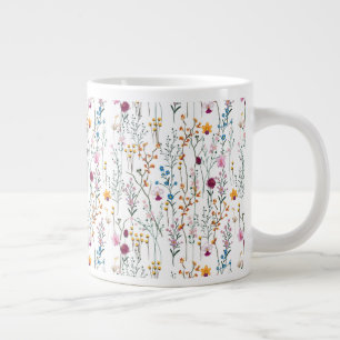 Summer Wildflower Pattern Extra Grote Beker