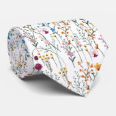 Summer Wildflower Pattern Stropdas (Opgerold)