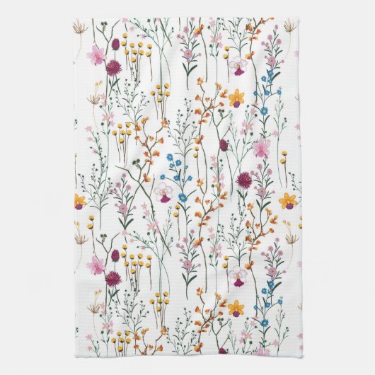 Summer Wildflower Pattern Theedoek (Verticaal)