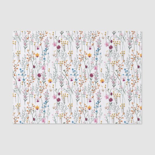 Summer Wildflower Pattern Tissuepapier (Voorkant)