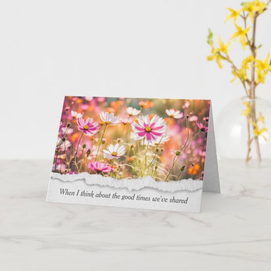 Summer Wildflower Vriendschap Kaart (Gele Bloem)