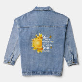 Summer Wildflowers and Sunshine Denim Jacket (Achterkant)