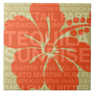 Summer Words Cocktails and Hibiscus Tegels Tegeltje