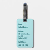 Summer Words Hawaiian Hibiscus Bagagelabels (Achterkant verticaal)