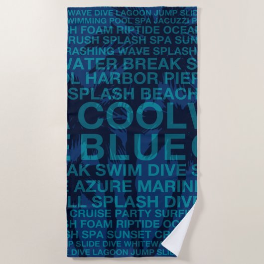 Summer Words Poolside and Hawaiian Palm Tree Strandlaken (Voorkant)