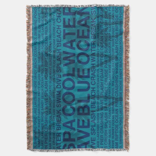 Summer Words Poolside and Palm Tree Blanket Deken (Voorkant Verticaal)