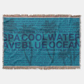 Summer Words Poolside and Palm Tree Blanket Deken (Voorkant)