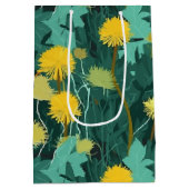 Summer Yellow Dandelions Medium Cadeauzakje (Achterkant)
