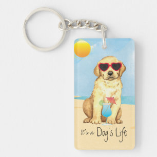 Summer Yellow Lab-Sleutelhanger Sleutelhanger