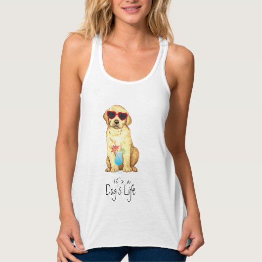 Summer Yellow Lab Tanktop (Voorkant)