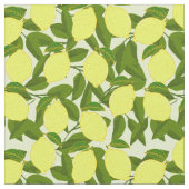 Summer Yellow Lemons Fruit Pattern Stof (Close Up)