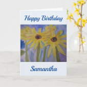 Summer Yellow Sunflower Birthday Kaart (Gele Bloem)