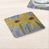 Summer Yellow Sunflower Kartonnen Onderzetters (Gebogen)