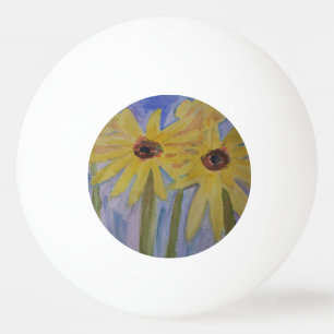 Summer Yellow Sunflower Ping Pong Ball