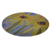 Summer Yellow Sunflower Snijplank (Hoek)