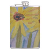 Summer Yellow Sunflower Vinyl Heupfles (Voorkant)