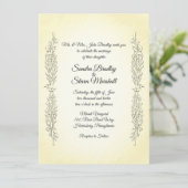 Summer Yellow Wedding Invitation Kaart (Staand voorkant)