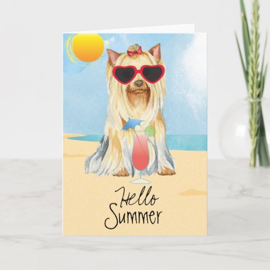 Summer Yorkie Kaart (Voorkant)