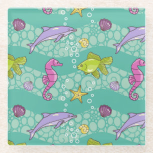 Summer Zee Pattern Glazen Onderzetter