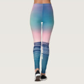 Summer Zee Sunset Tropical Beach Foto Leggings (Achterkant)