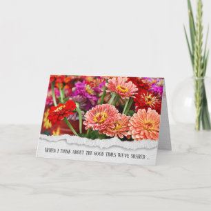 Summer Zinnia Friendship Card Kaart