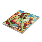 Summer Zombie Pin-up Tegeltje (Zijkant)