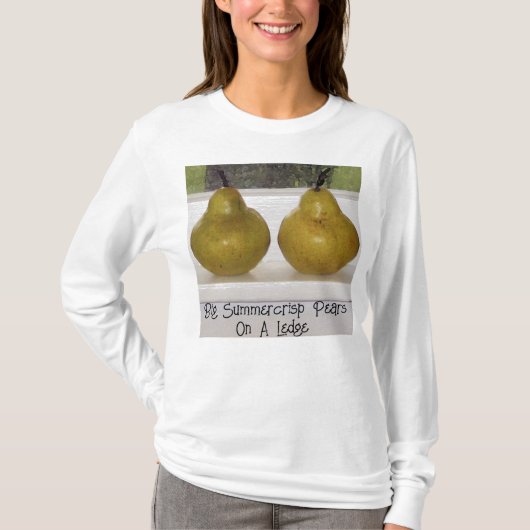Summercrisp Pears op Ledge Art Foto Tshirt (Voorkant)