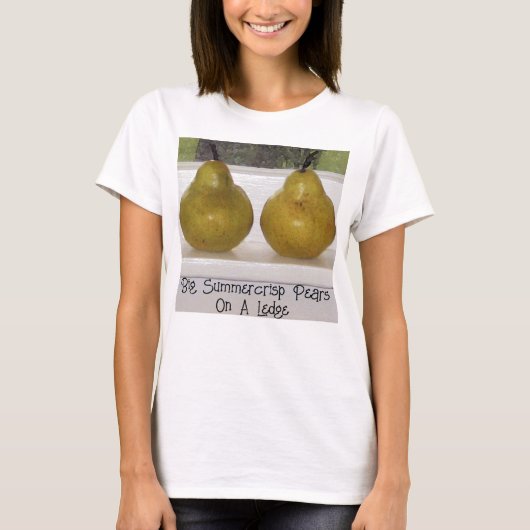 Summercrisp Pears op Ledge Art Foto Tshirt (Voorkant)