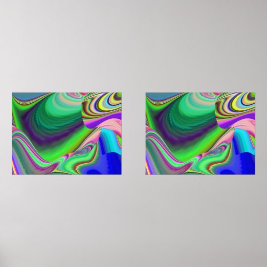 Summerfeeling , Abstract 3D Rainbowart Muurkunst Sets (Voorkant)