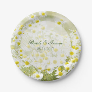 Summerfield Daisies Chamomile Flower Floral Weddin Papieren Bordje