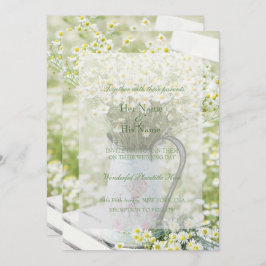 Summerfield Daisies Chamomile Flower Wedding Kaart