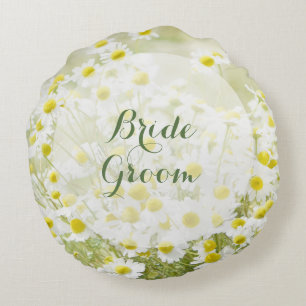 Summerfield Daisies Flower Daisy Wedding Forever Rond Kussen