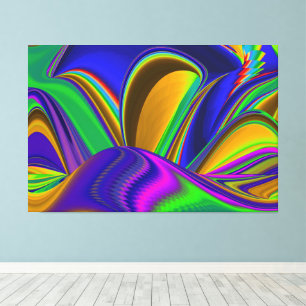 Summerrainboeg, Abstracte 3D Rainbowart Canvas Afdruk