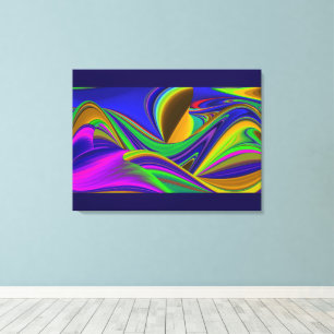 Summerrainboeg, Abstracte 3D Rainbowart Canvas Afdruk