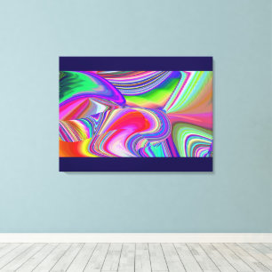Summerrainboeg, Abstracte 3D Rainbowart Canvas Afdruk