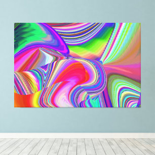 Summerrainboeg, Abstracte 3D Rainbowart Canvas Afdruk