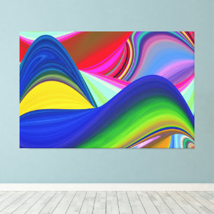Summerrainboeg, Abstracte 3D Rainbowart Canvas Afdruk