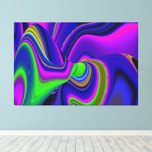 Summerrainboeg, Abstracte 3D Rainbowart Canvas Afdruk