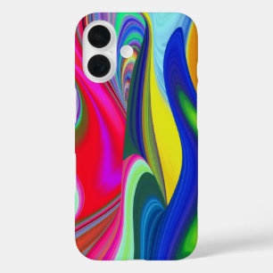 Summerrainboeg, Abstracte 3D Rainbowart iPhone 16 Hoesje