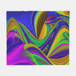 Summerrainboeg, Abstracte 3D Rainbowart Fleece Deken