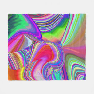 Summerrainboeg, Abstracte 3D Rainbowart Fleece Deken