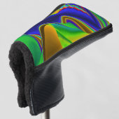 Summerrainboeg, Abstracte 3D Rainbowart Golfheadcover (3/4 voorkant)