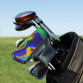 Summerrainboeg, Abstracte 3D Rainbowart Golfheadcover (Insitu)